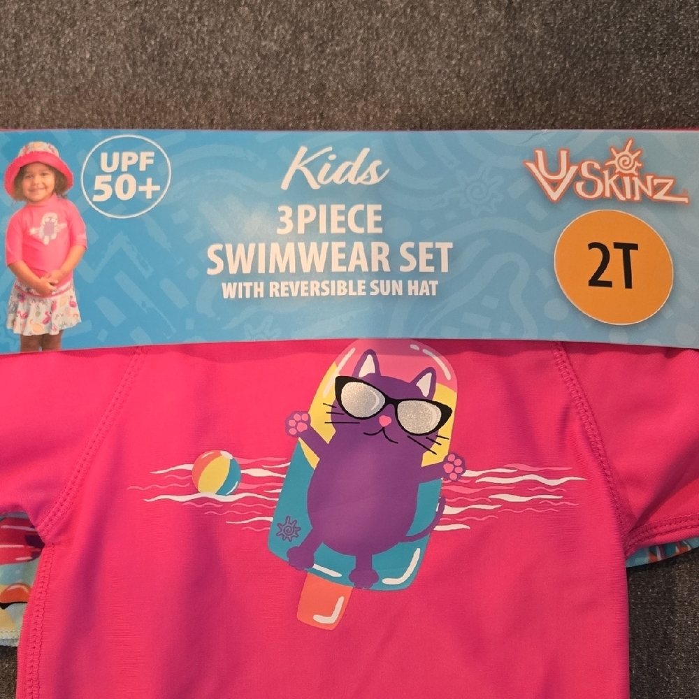 UV Skinz Pink Kids Rashguard Set - Picture 2 of 4